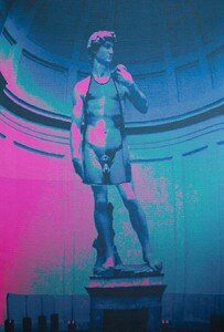 Alice Palmer, David wearing an apron of David Alice Palmer David wearing an apron of David 2014 Knitted textiles silk 140x92cm copy 203x300 YOUNG MASTERS ART PRIZE 2014 | A CELEBRATION OF CONTEMPORARY ARTISTS