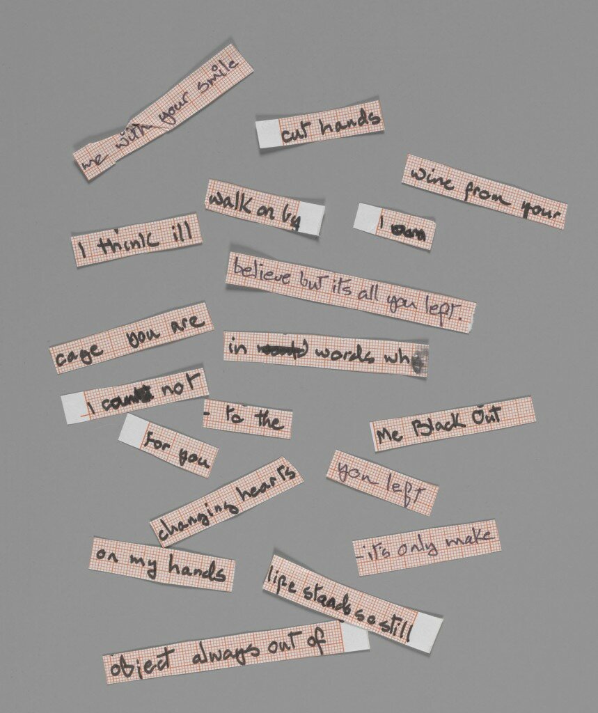 Cut up lyrics for Blackout from Heroes 1977 The David Bowie Archive 2012 Image VA Images 859x1024 David Bowie Is... taking over the V&A